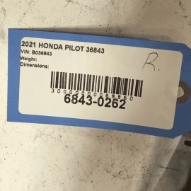 16-22 HONDA PILOT FRONT PASSANGER SIDE RADIATOR COOLING FAN MOTOR & SHROUD OEM