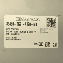 2021 Honda Pilot Car Rear Entertaiment Control Module OEM