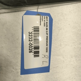 AUDI A6 S6 REAR LEFT DRIVER SIDE DOOR WINDOW GLASS 2012 - 2018 OEM