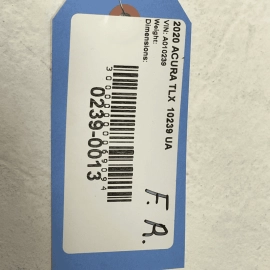2020 ACURA TLX FRONT PASSENGER SIDE DOOR EXTERIOR HANDLE COVER CAP OEM = B621P =