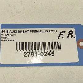 18-24 AUDI S5 SPORTBACK FRONT PASSENGR SIDE DOOR HANDLE KEYLESS ENTRY SENSOR OEM