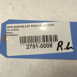 18-24 AUDI S5 SPORTBACK  REAR DRIVER SIDE DOOR WINDOW REGULATOR OEM