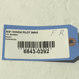 2016-2022 Honda Pilot Front Right Passenger Side Door Upper Hinge OEM