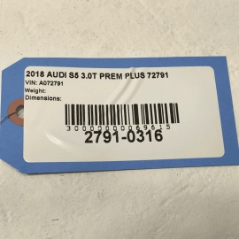 2018-2024 Audi S5 Sportback Rear Trunk Tail Panel Trim OEM