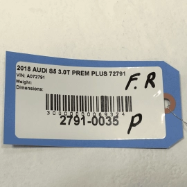 2018-2021 AUDI S5 SPORTBACK FRONT PASSENGER SIDE DOOR TRIM COVER PANEL OEM