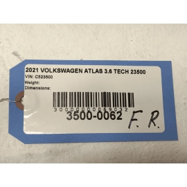 2018-2025 Volkswagen Atlas Front Passenger Door Window Glass Run Channel OEM
