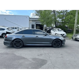 2013-2018 AUDI A6 S6 REAR TRUNK LID SPOILER MOLDING LIP OEM *Z7S* GRAY