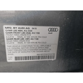 15-18 AUDI Q3 FRONT LEFT DRIVER SIDE DOOR SHELL END COVER OEM