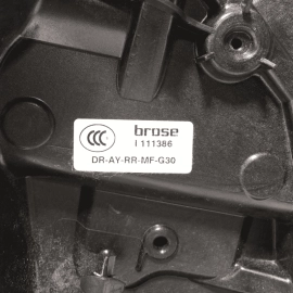 2018-2023 BMW 530E G30 REAR RIGHT PASSENGER DOOR WINDOW REGULATOR & CARRIER OEM