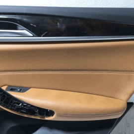 18-22 BMW 530E G30 REAR  PASSENGER SIDE INTERIOR DOOR PANEL TRIM OEM COGNAC