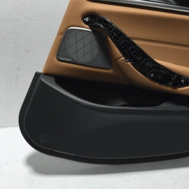 18-22 BMW 530E G30 REAR  PASSENGER SIDE INTERIOR DOOR PANEL TRIM OEM COGNAC
