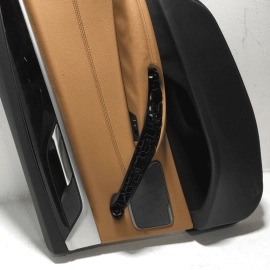 18-22 BMW 530E G30 REAR  PASSENGER SIDE INTERIOR DOOR PANEL TRIM OEM COGNAC