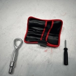 2018-2023 BMW 530e EMERGENCY TOW TOWING EYE HOOK TOOL KIT & STORAGE BAG  OEM