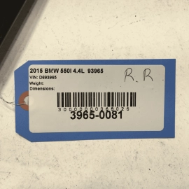 2011-2016 BMW 550i xDrive Rear Right Passenger Door Window Applique Panel OEM