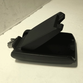 AUDI A6 FRONT CENTER CONSOLE STORAGE LID ARMREST LEATHER BLACK 2016-2018 OEM