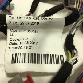 2017 AUDI A5 DASH DASHBOARD INSTRUMENT PANEL WIRE WIRING HARNESS OEM