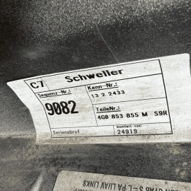 2016-2018 AUDI A6 SEDAN DRIVER SIDE ROCKER PANEL SKIRT TRIM MOLDING *S9R* OEM