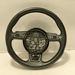 AUDI A6 S6 STEERING WHEEL HEATED W/ PADDLES & SWITCHES LEATHER BLACK 2013-18 OEM