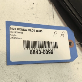 2016-2022 HONDA PILOT REAR PASSENGER SIDE DOOR WINDOW CORNER FIXED GLASS OEM