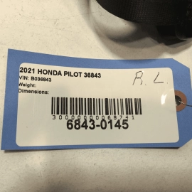 2016-2022 Honda Pilot Rear Driver Side 2 Row Seatbelt Seat Belt Retractor OEM