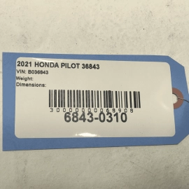 2019-2022 Honda Pilot Fuse Relay Junction Box Upper Passenger Side Cover OEM
