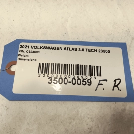 2021 Volkswagen Atlas Front Right Passenger Side Door Wiring Harness OEM 2021 Volkswagen Atlas Front Right Passenger Side Door Wiring Harness OEM