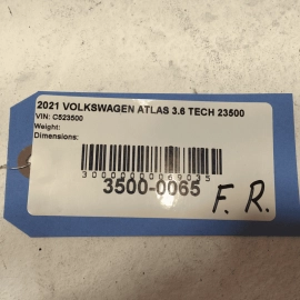2018-2025 Volkswagen Atlas Front Driver Door Inner Body WeatherStrip Seal OEM