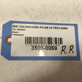 2018-2025 Volkswagen Atlas Rear Passenger Side Door Window Applique Molding OEM 2018-2025 Volkswagen Atlas Rear Passenger Side Door Window Applique Molding OEM