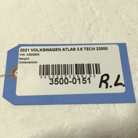 2018-2024 VOLKSWAGEN ATLAS REAR DRIVER DOOR WINDOW B PILLAR APPLIQUE MOLDING OEM