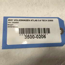 2021-23 VOLKSWAGEN ATLAS ROOF W/ PANORAMIC OVERHEAD CONSOLE DOME LAMP SWITCH OEM