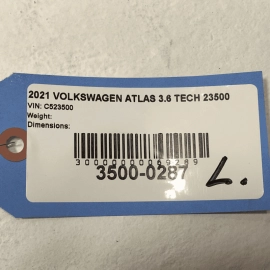 2021-2025 Volkswagen Atlas Upper Driver Left Side Roof Rail W/Out Panoramic OEM