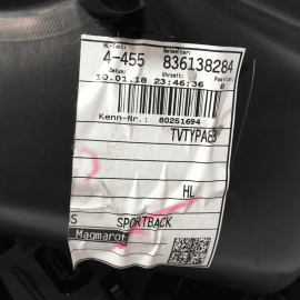 2018-2020 AUDI S5 SPORTBACK REAR DRIVER SIDE DOOR TRIM COVER PANEL OEM