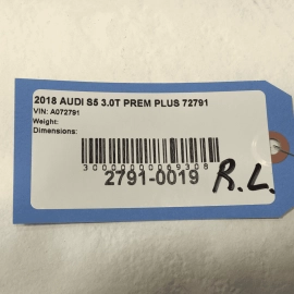2018 - 2024 AUDI S5 SPORTBACK REAR DRIVER SIDE EXTERIOR DOOR HANDLE *LZ7S* OEM