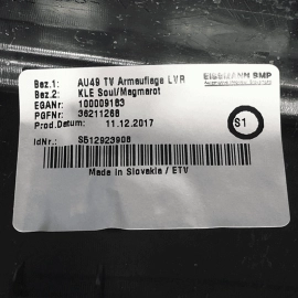 18-24 AUDI S5 SPORTBACK FRONT PASSENGER DOOR PANEL ARMREST PULL HANDLE COVER OEM