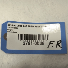 18-24 AUDI S5 SPORTBACK FRONT PASSENGER SIDE BODY DOORWAY WEATHERSTRIP SEAL OEM