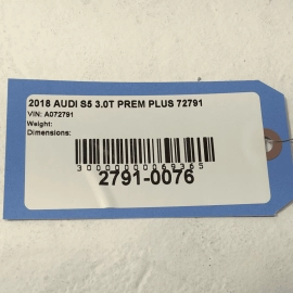 2018-2024 AUDI S5 SPORTBACK FRONT CENTER CONSOLE DUAL DRINK CUP HOLDER OEM