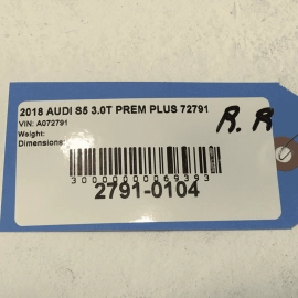 2018-2024 AUDI S5 REAR RIGHT PASSENGER SIDE TRUNK TAILGATE LIFTGATE HINGE OEM