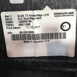 18-24 AUDI S5 SPORTBACK REAR PASSENGER DOOR PANEL ARMREST PULL HANDLE COVER OEM