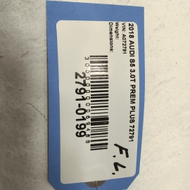 2018 AUDI S5 SPORTBACK FRONT LEFT DRIVER SIDE DOOR WIRE WIRING HARNESS OEM