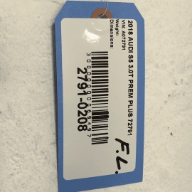 2018 - 2024 AUDI S5 A5 SPORTBACK FRONT LEFT DRIVER SIDE DOOR GLASS WINDOW OEM