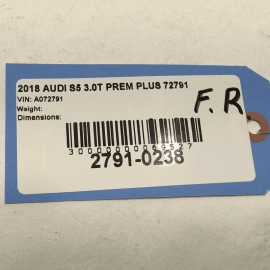 2018-2024 AUDI S5 SPORTBACK FRONT PASSENGER DOOR SILL SCUFF PLATE TRIM PANEL OEM