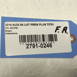 2018-2024 AUDI S5 SPORTBACK FRONT PASSENGER SIDE EXTERIOR DOOR HANDLE *LZ7S* OEM