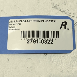 2018 - 2019 AUDI S5 A5 REAR PASSENGER SIDE OUTER TAILLIGHT LIGHT LAMP OEM