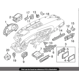Dashboard Instrument Panel Hazard Light Control Switch Audi A6 2012-2018 OE