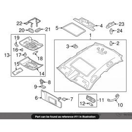 Front Sunvisor Sun Visor Interior Light Vanity Lamp Audi A6 2012-2018 OEM 2