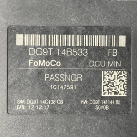 2018 FORD F-150 XL FRONT RIGHT PASSENGER DOOR  CONTROL MODULE UNIT OEM