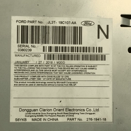 2018 FORD F150 F-150 AUDIO RADIO CD PLAYER RECEIVER SATELLITE RADIO OEM