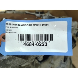 2018-2021 HONDA ACCORD FWD AUTOMATIC TRANSMISSION GEAR BOX OEM
