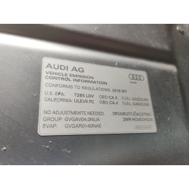 2013-2018 AUDI S6 FRONT HOOD BONNET SHELL PANEL Z7S OEM