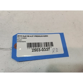 2013 - 2018 AUDI S6 REAR RIGHT PASSENGER SIDE DOOR WINDOW GLASS OEM